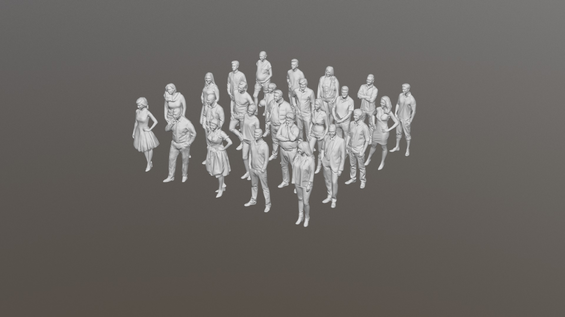 3D model People-Package 3 - This is a 3D model of the People-Package 3. The 3D model is about a group of people wearing white.