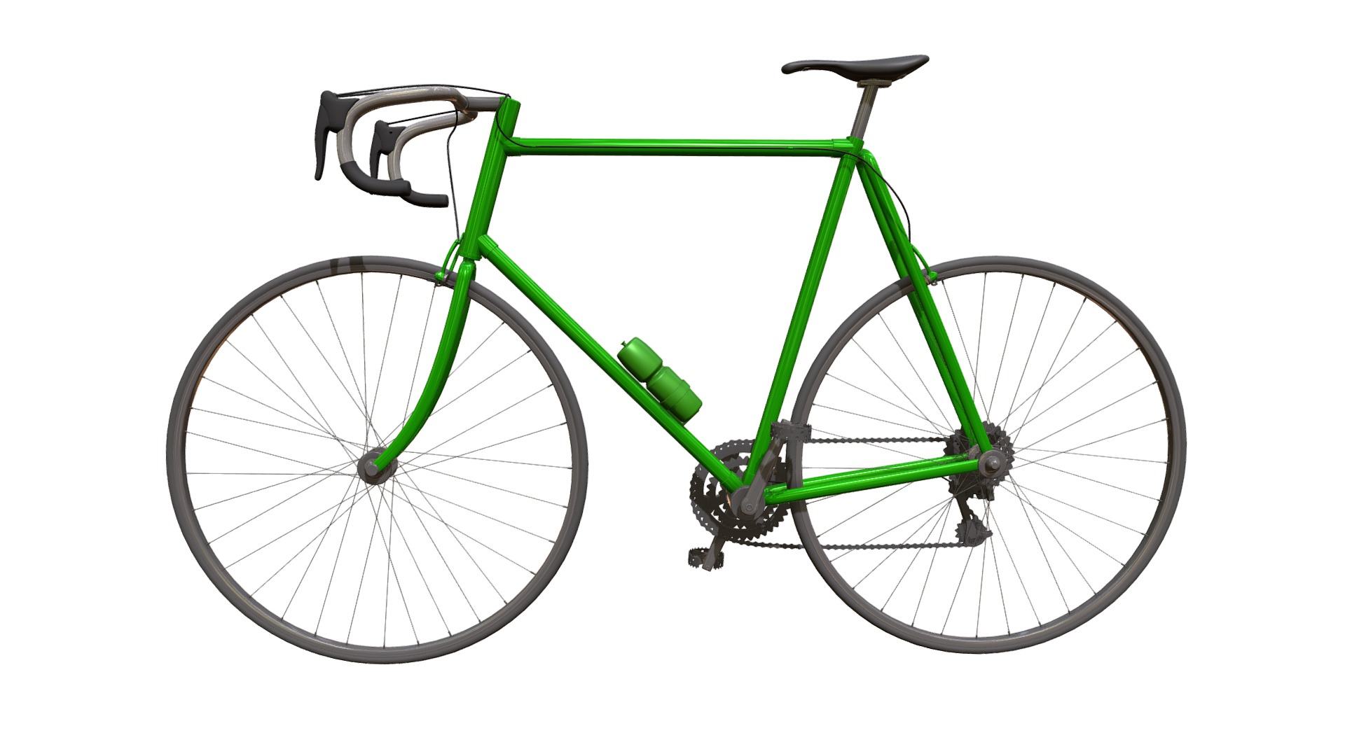 3D model Bike - This is a 3D model of the Bike. The 3D model is about a green and white bicycle.