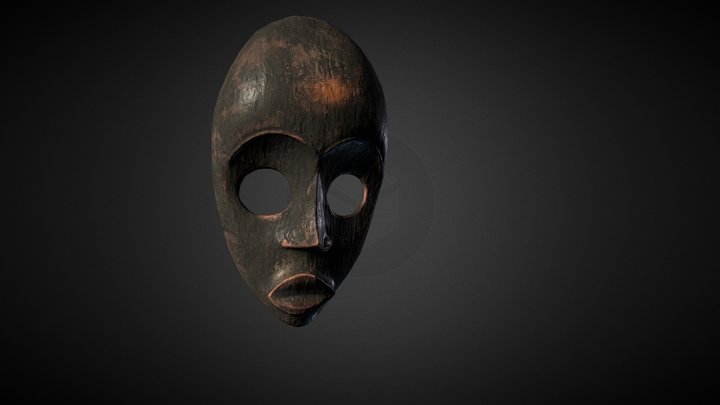 African Tribal Mask model 03 3D Model
