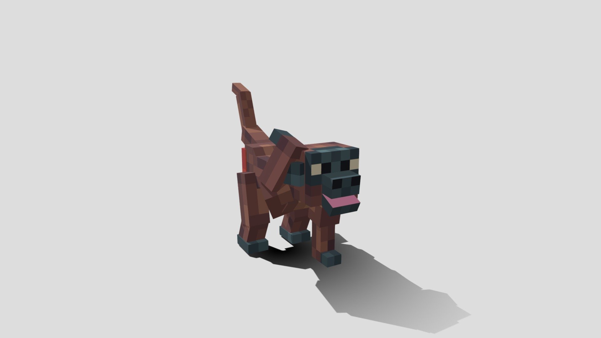 Crazy Monkey Minecraft animal BlockBench 3D model by W'Projects