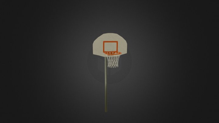 Outdoor Basketball Hoop 3D Model