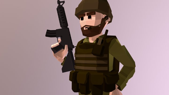 Low poly scout 3D Model