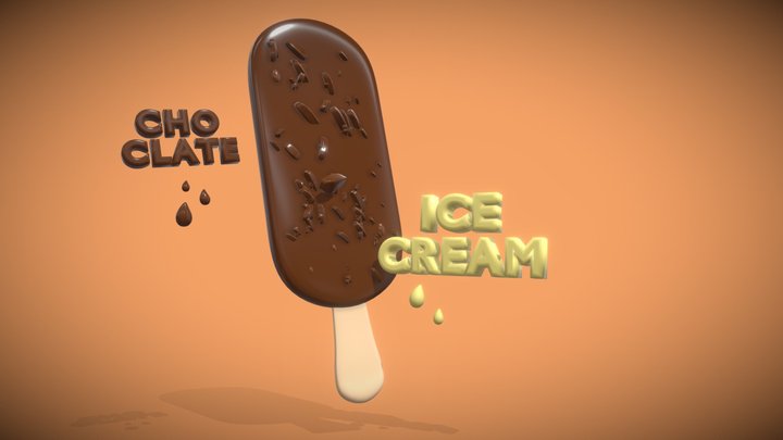 Ice with Almonds! Tasty! 3D Model