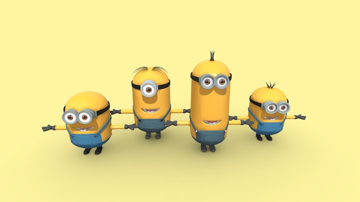 Minions Gang of Four 3D Model