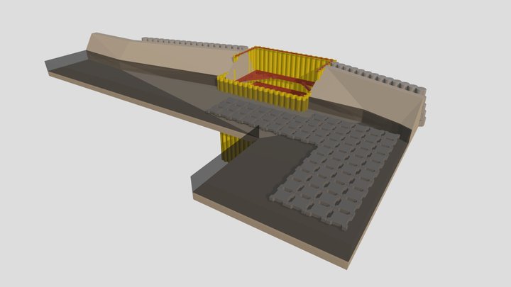 青海川橋架替下部撤去工事_12月完成 3D Model