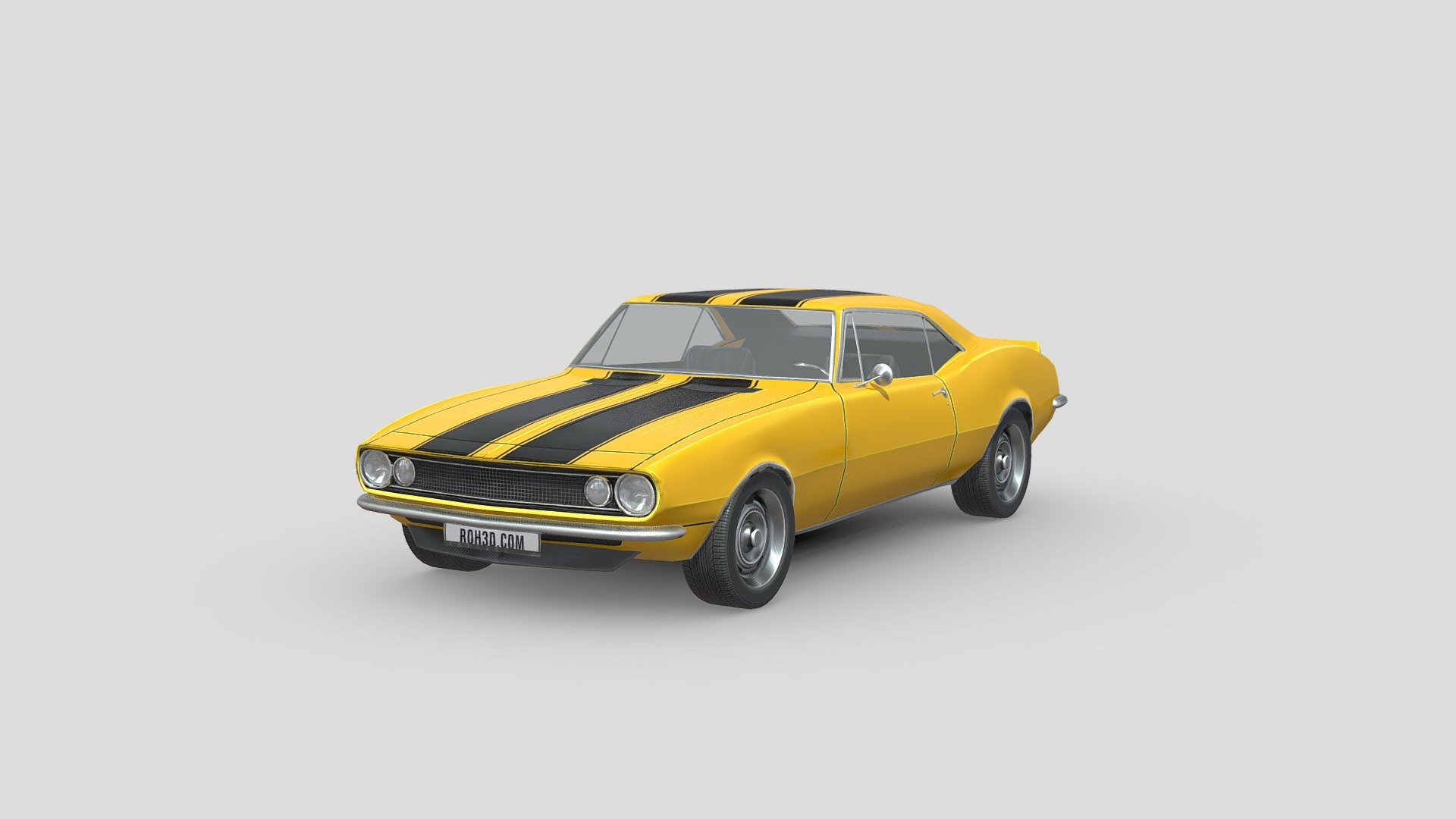 Low Poly Car - Chevrolet Camaro 1967 - Buy Royalty Free 3D model by ROH3D  (@roh3d) [84020b7]