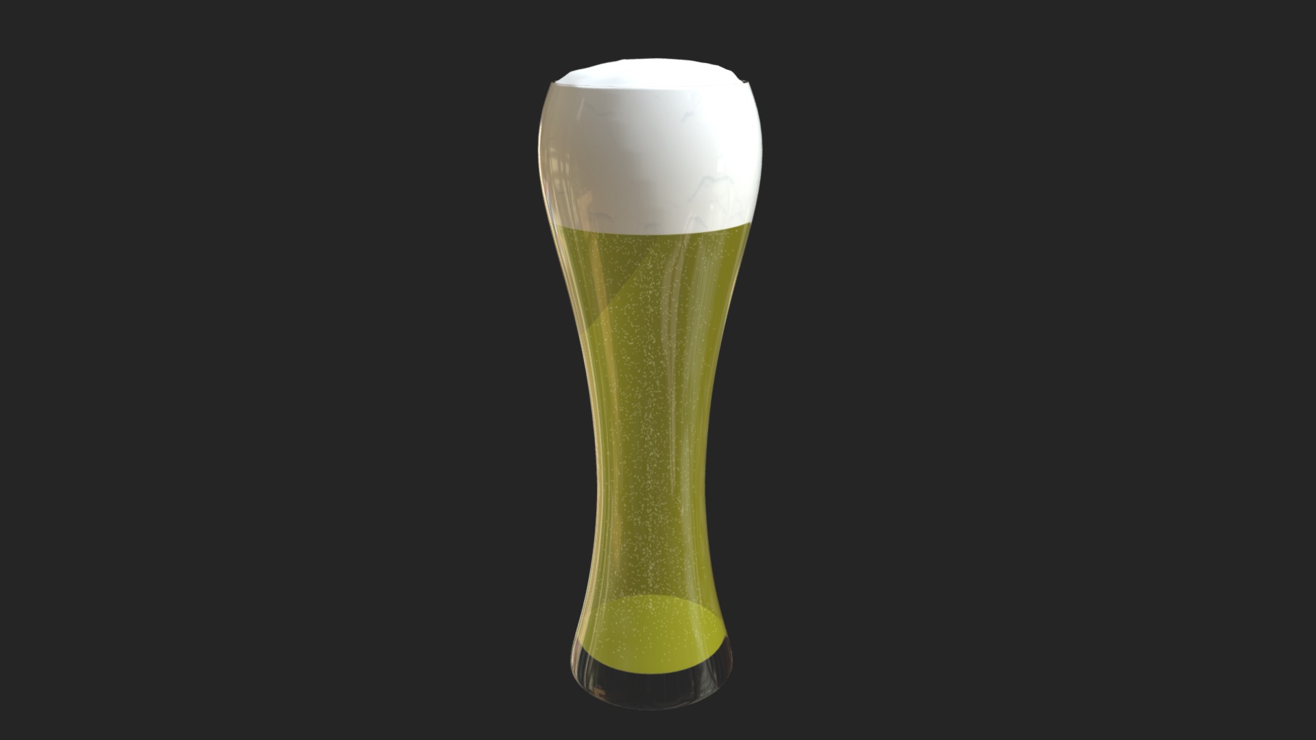 3D model Glass with beer 1 - This is a 3D model of the Glass with beer 1. The 3D model is about a glass of beer.