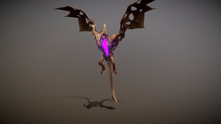 Skeletal Dragon 3D Model