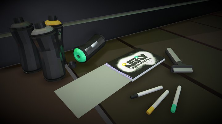 Graffiti market_Paint 3D Model