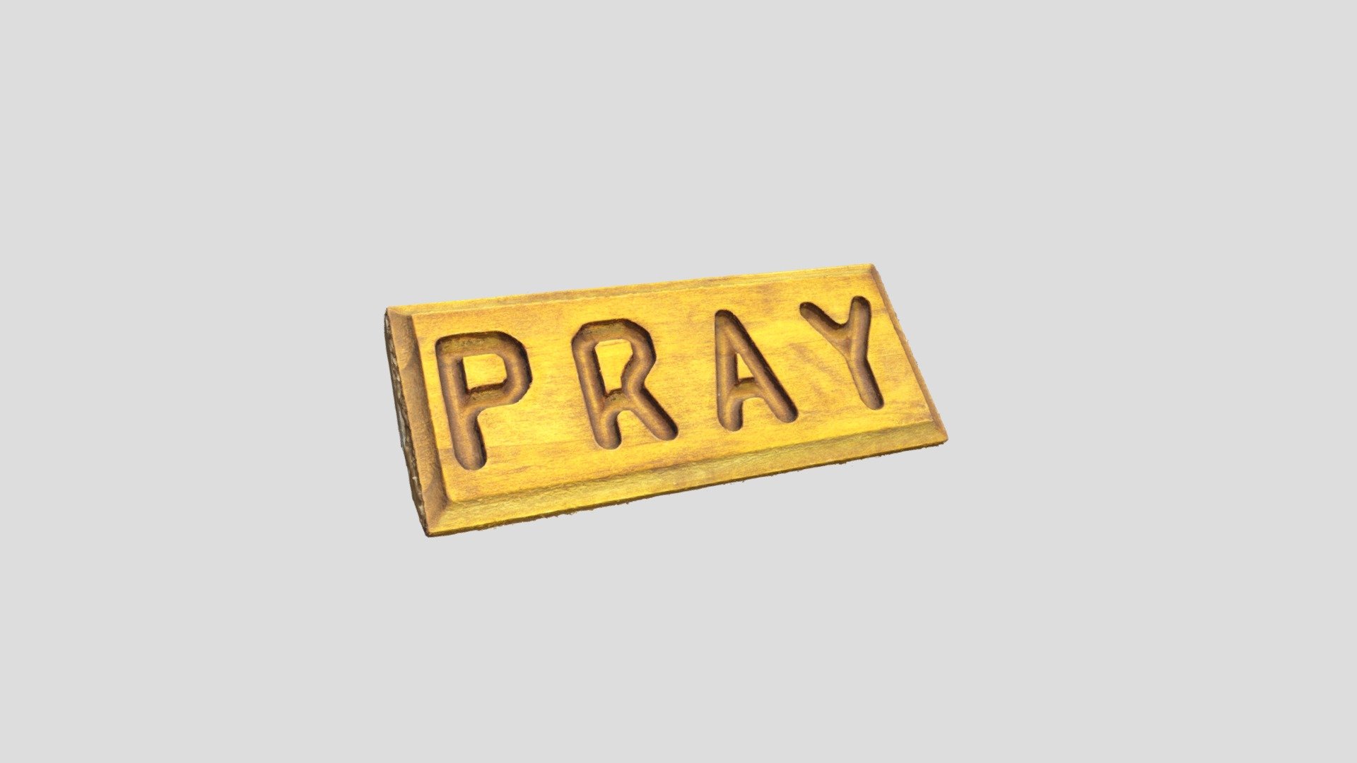 Pray Wooden Sign - 3D model by j.r.whitlatch [8403fe9] - Sketchfab