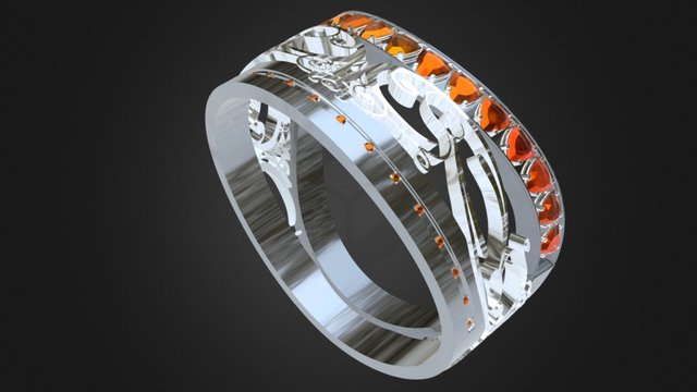 Ring Head - Arabesque 3D Model