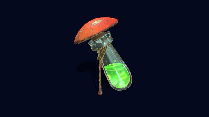 Mushroom Potion 3D Model