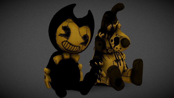 all plush form bendy and the dark revival 3D Model