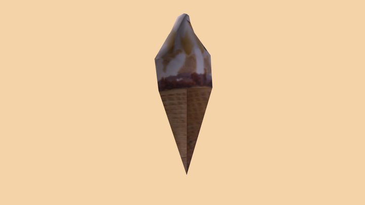 PS1/N64 style cornetto Icecream 3D Model