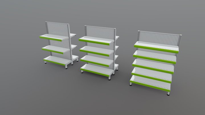Store Shelves 3D Model