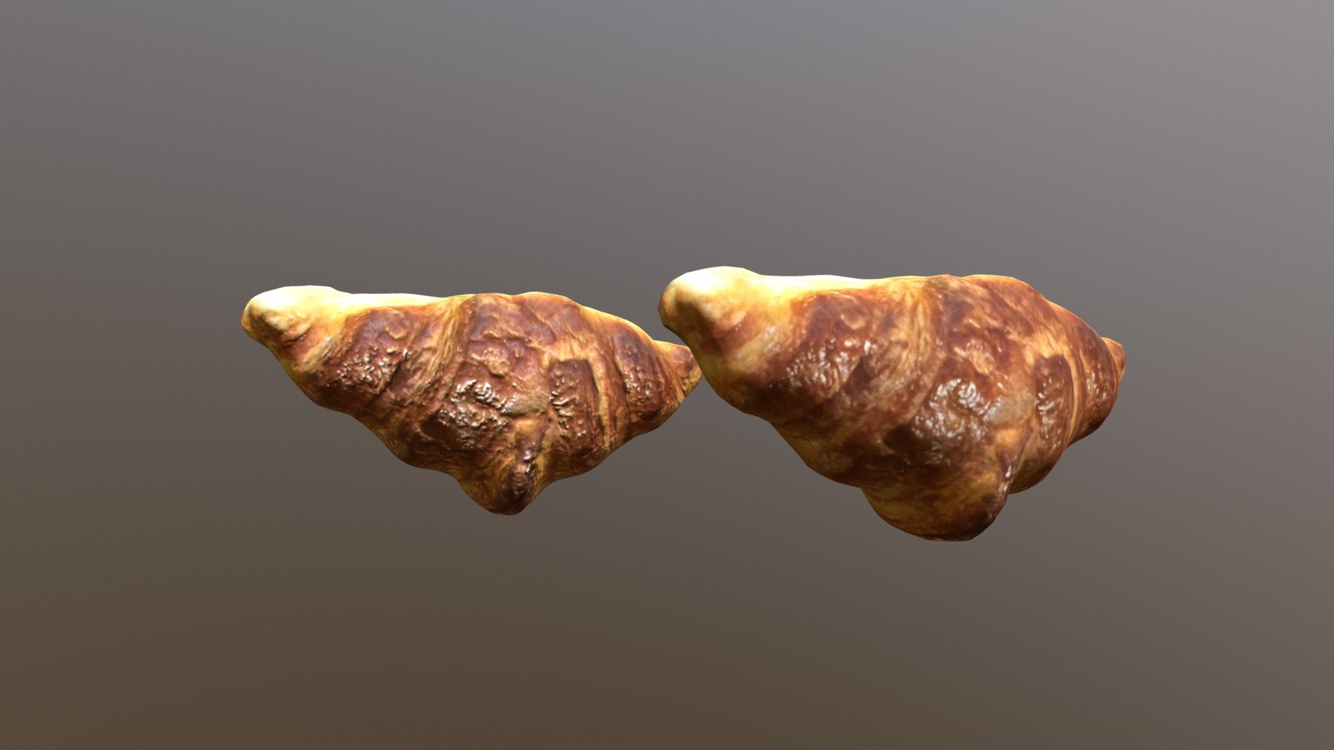 Croissant (LowPoly + High Poly)