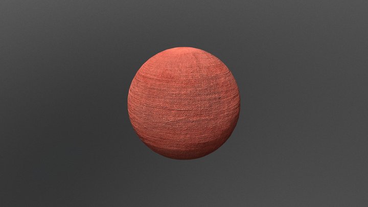 PBR Red Fabric Material in 4K 3D Model