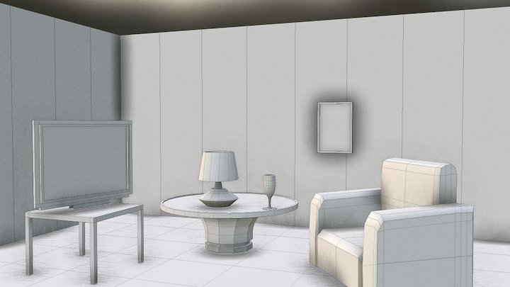 Objetos sala de estar 3D Model