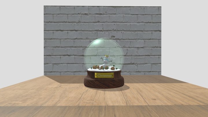 Snow Globe + snow (final render in description) 3D Model