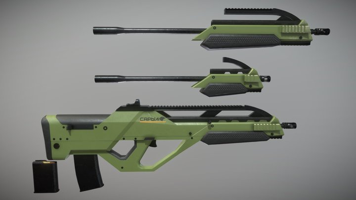 Saritch .308 Rifle 3D Model