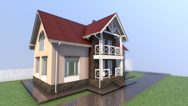 2 floor cottage 3D Model