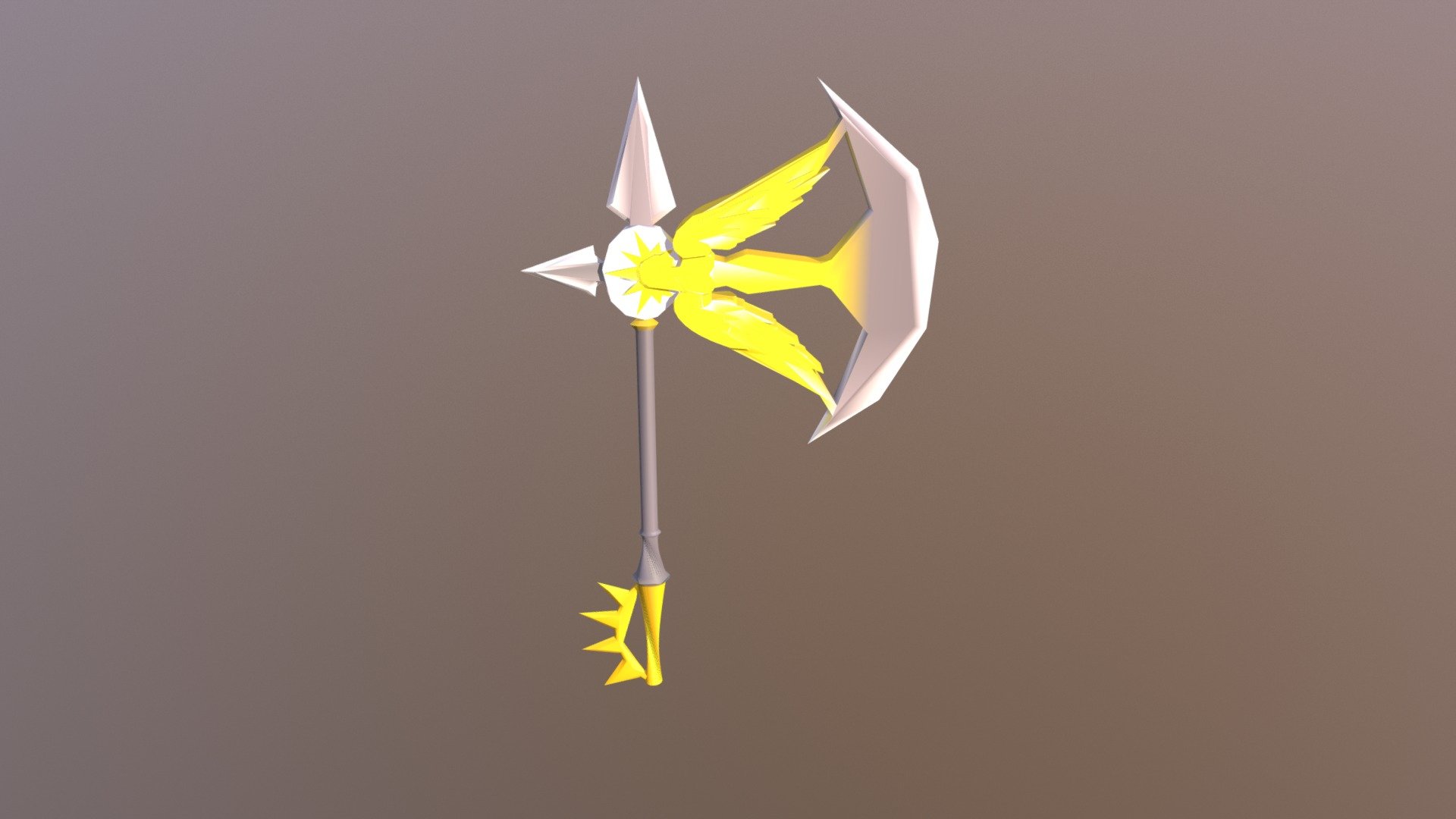 [low-poly] Divine Axe Rhitta
