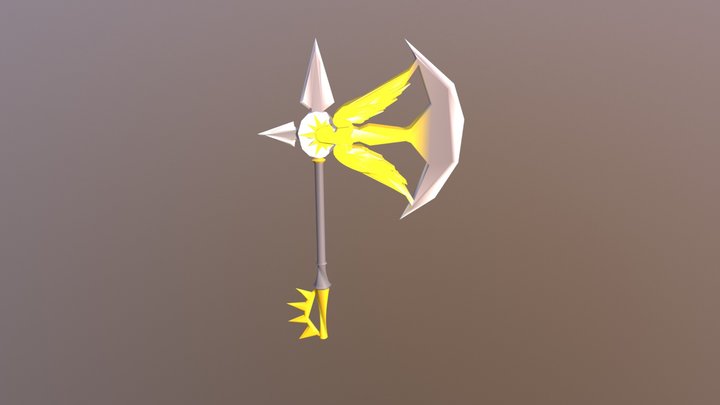 [low-poly] Divine Axe Rhitta 3D Model