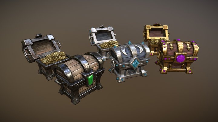Magic Chests 3D Model