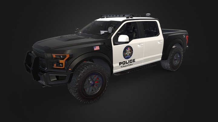 Police Ford Raptor 3D Model