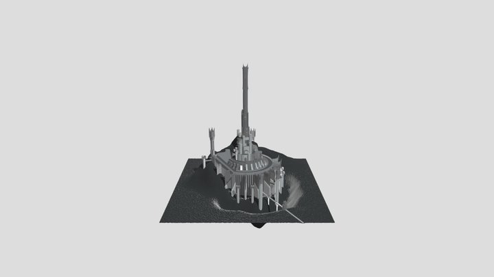 Castle of Barad Dur 3D Model