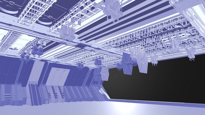 Star Wars Hangar interior model 3D Model