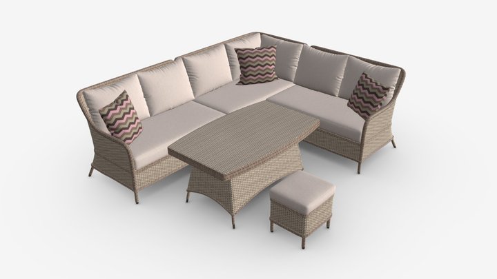 Garden Furniture Set Eden 3D Model