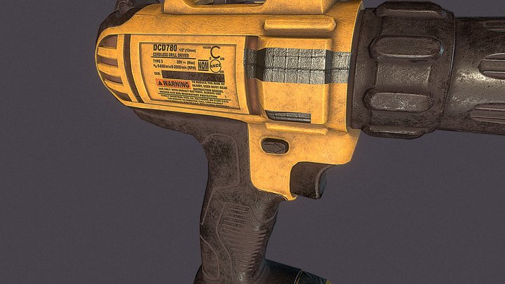 Dewalt Drill 3D Model