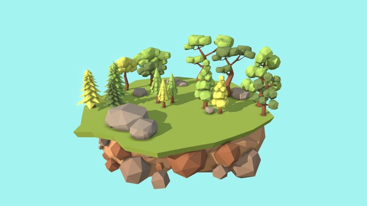 Lowpoly Trees 3D Model