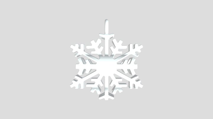 Snowflake Necklace Pendant 3D Model