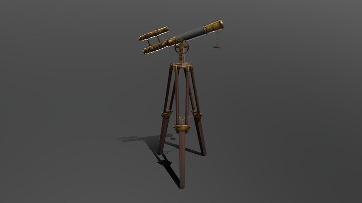 Medieval telescope 3D Model