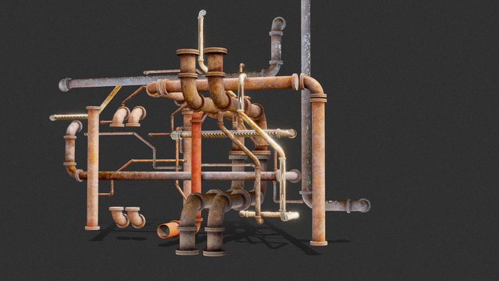 Pipes pack 3D Model