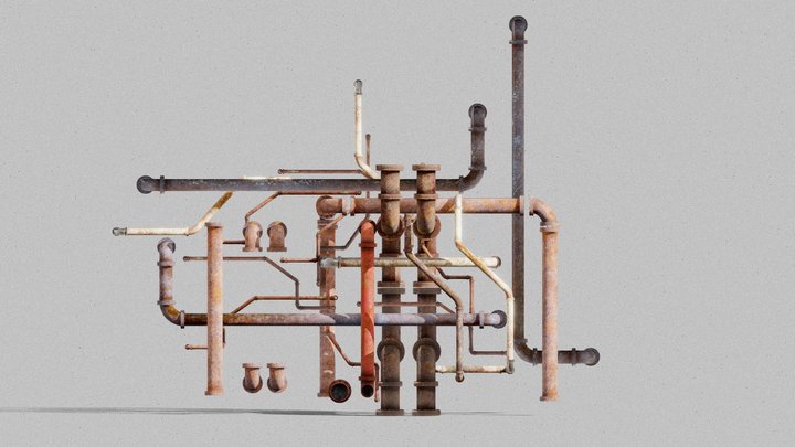 Pipes pack 3D Model