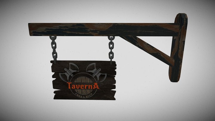 Tavern Sign 3D Model