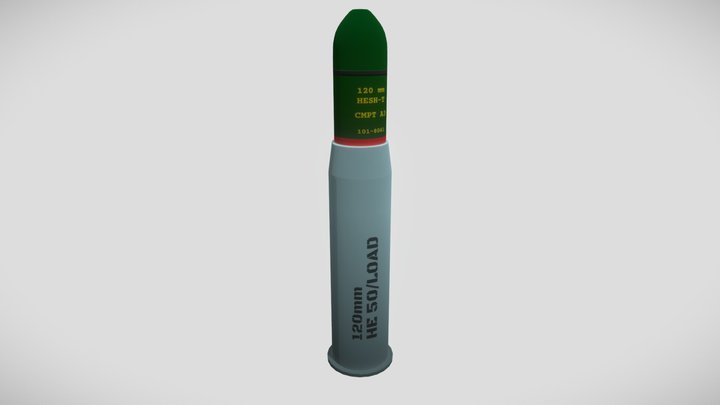 120mm Shell 3D Model