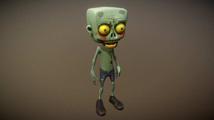 Low Poly Zombie 3D Model