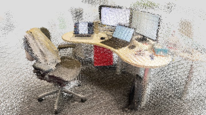 My office desk 3D Model