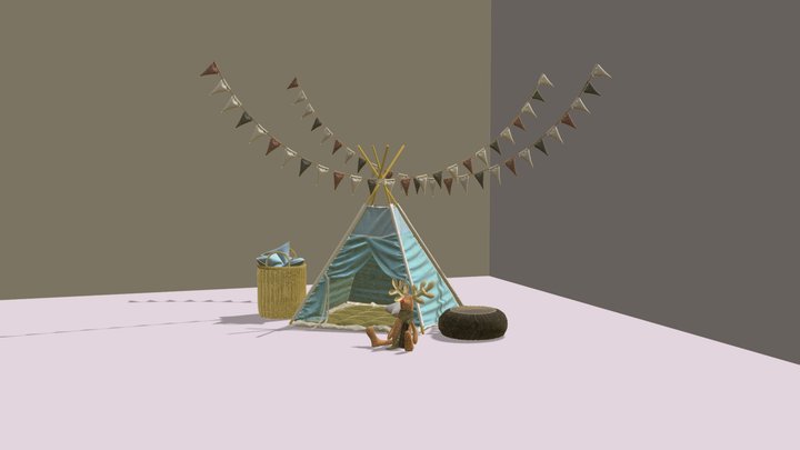 印地安帳篷 3D Model