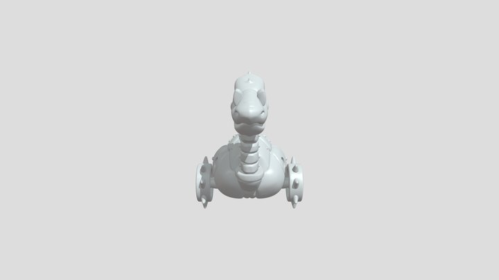 steampunk mechanical dinosaur vehicle 3D Model