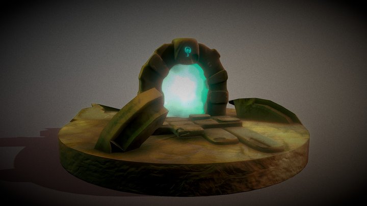Star Gate and flying Drone 3D Model