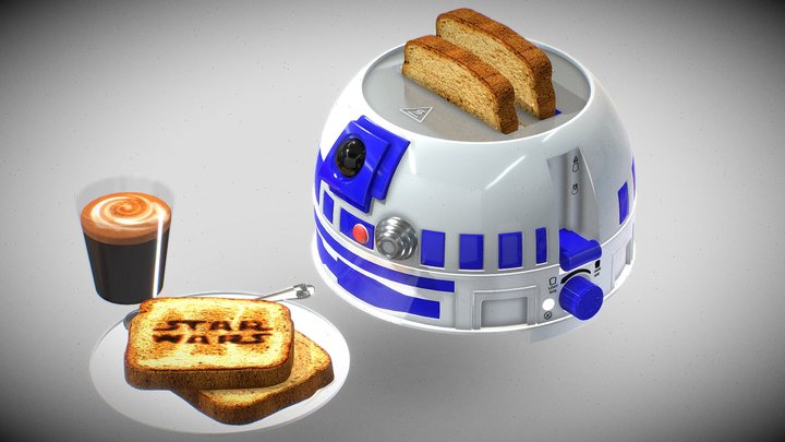 Star Wars R2D2 Popcorn Maker by Williams Sonoma 3D Model in