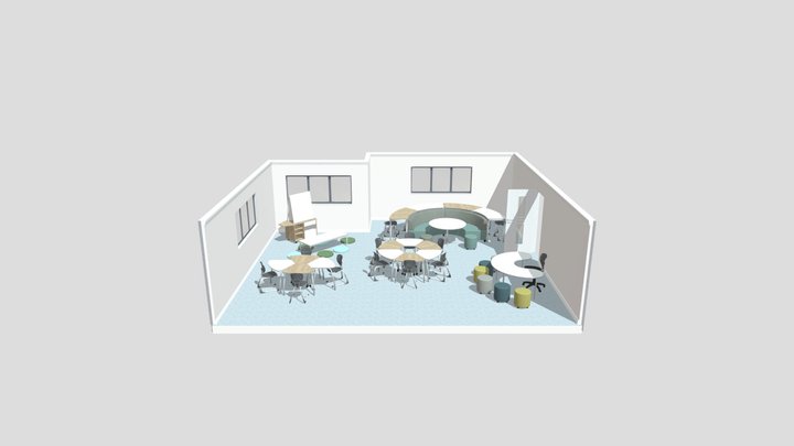 Korea International School - French Classroom 3D Model