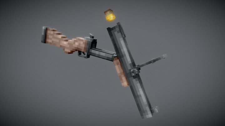 M79 Grenade Launcher [Low Poly - Voxel] 3D Model