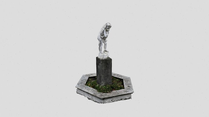 Sculpture of a girl with a child 3D Model