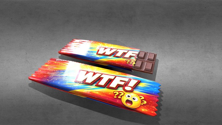 Stylized Chocolate Bar Packaging – Modello 3D gratuito STL